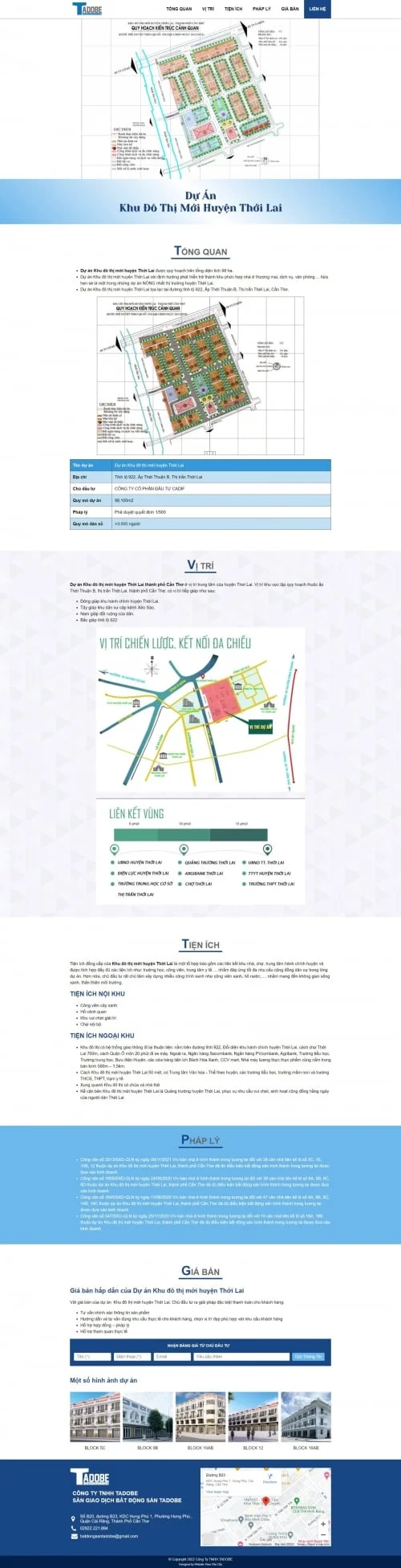 Thiết kế website Bất Động Sản Tadobe - Preview 1