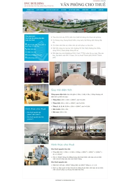 Thiết kế website Văn phòng cho thuê - Preview 1