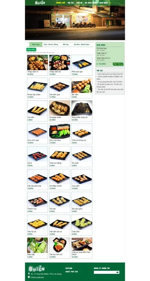 Thiết kế website ăn vặt GHIỀN - Preview 1