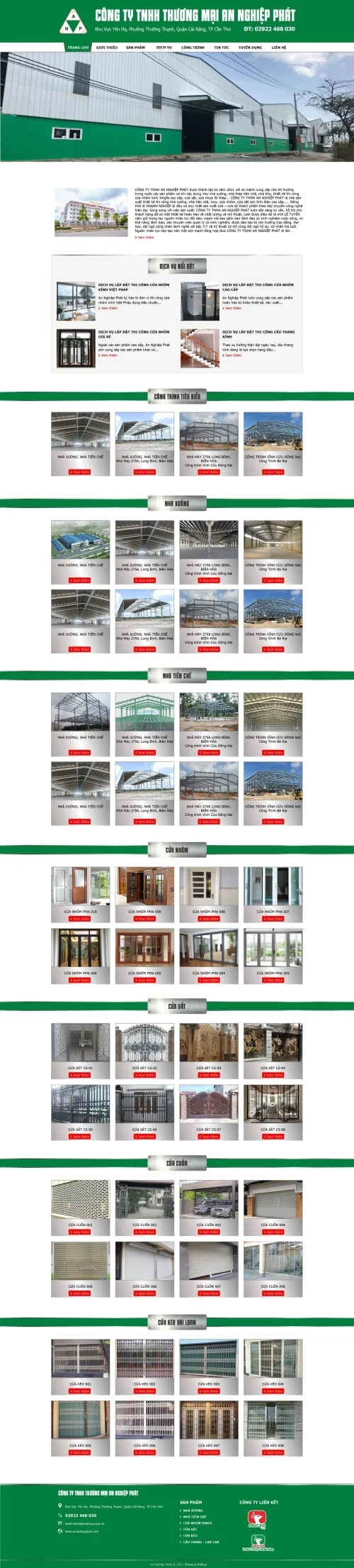 Thiết kế website Công ty TNHH Thương mại An Nghiệp Phát - Preview 1