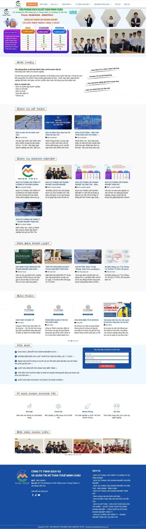 Thiết kế website văn phòng kế toán Minh Châu - Preview 1