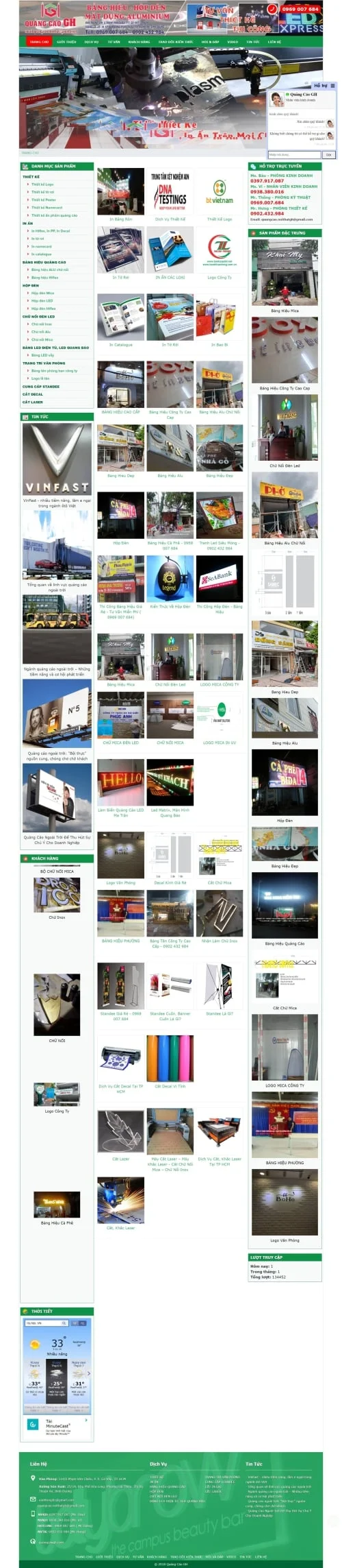 Thiết kế website Công ty quảng cáo GH - Preview 1