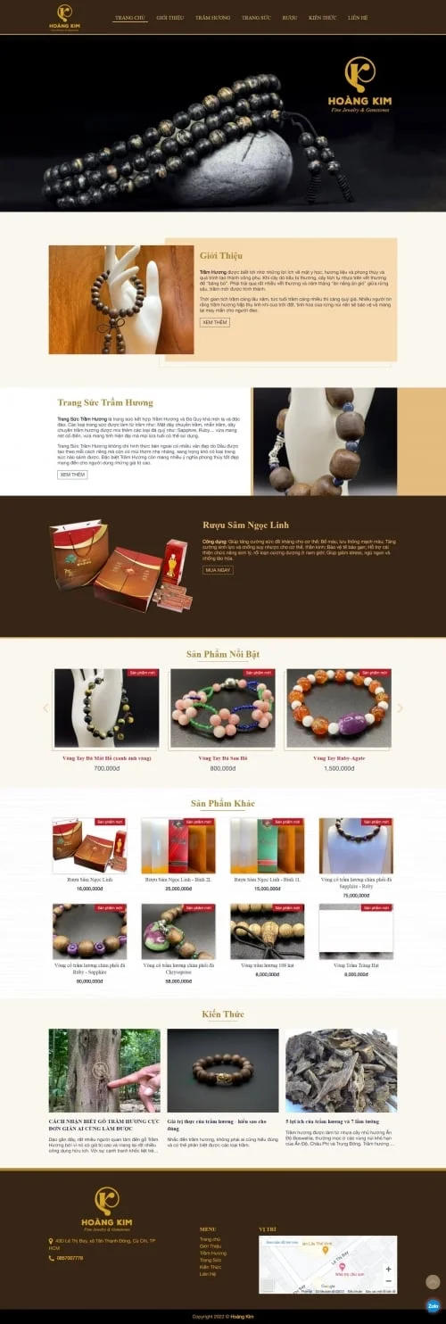 Thiết kế website bán hàng Hoàng Kim Jewelry - Preview 1