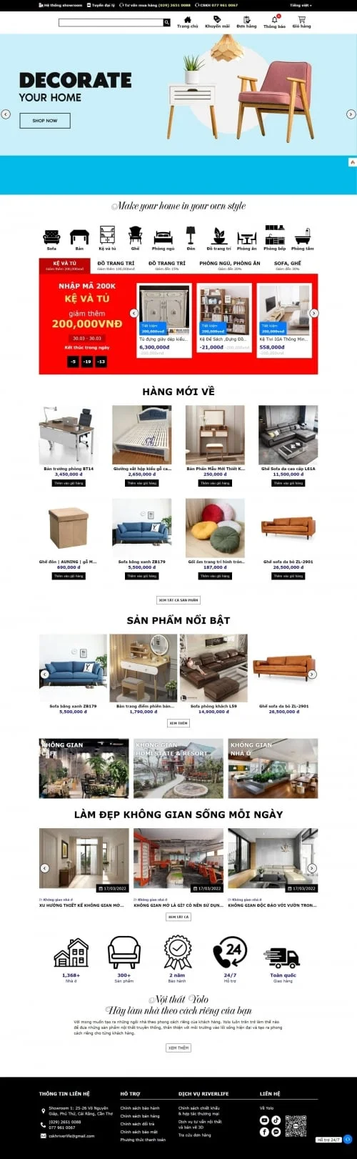 Thiết kế website nội thất Yolo - Preview 1