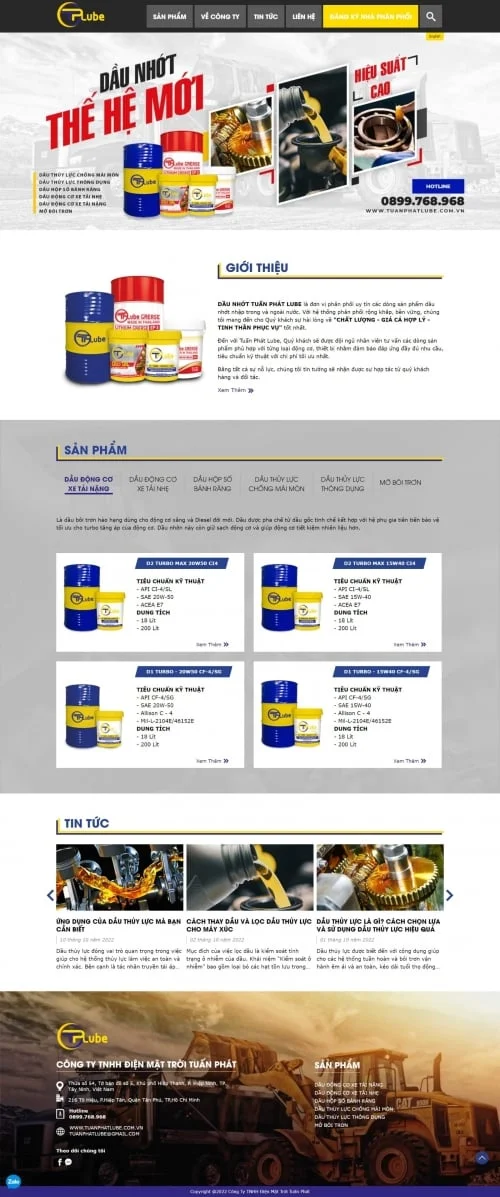 Thiết kế website công ty dầu nhớt Tuấn Phát - Preview 1