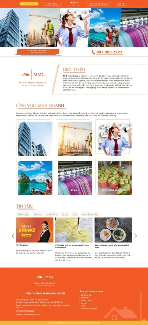 Thiết kế website công ty Minh Mạnh Group - Preview 1