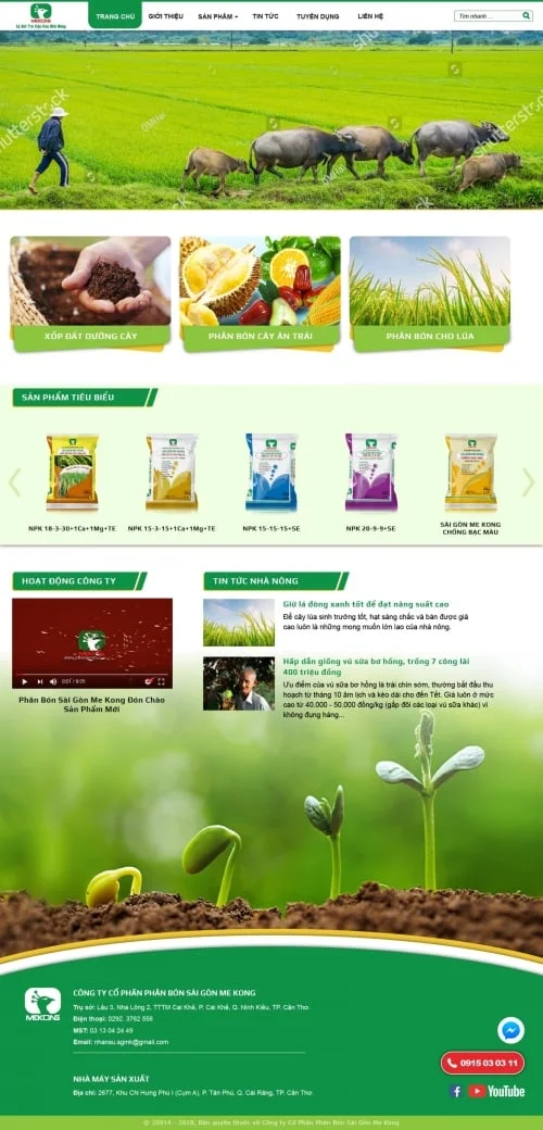 Thiết kế website công ty phân bón Mekong - Preview 1