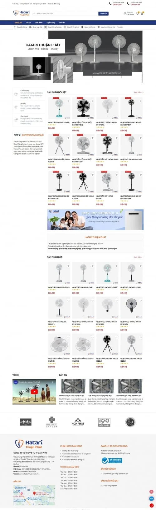 Thiết kế website bán hàng Hatari Thuận Phát - Preview 1
