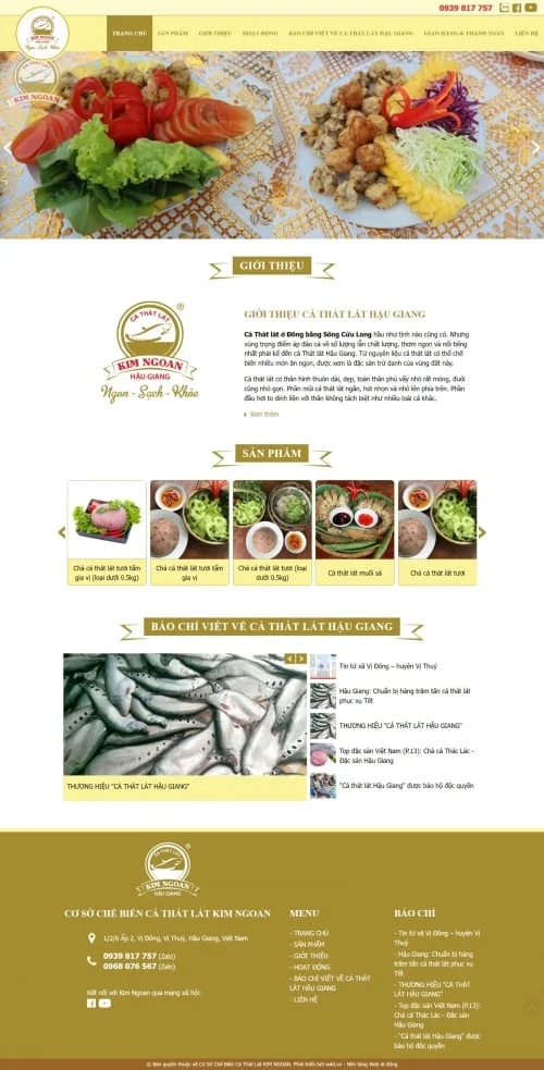 Thiết kế website Cá thát lát Kim Ngoan - Preview 1