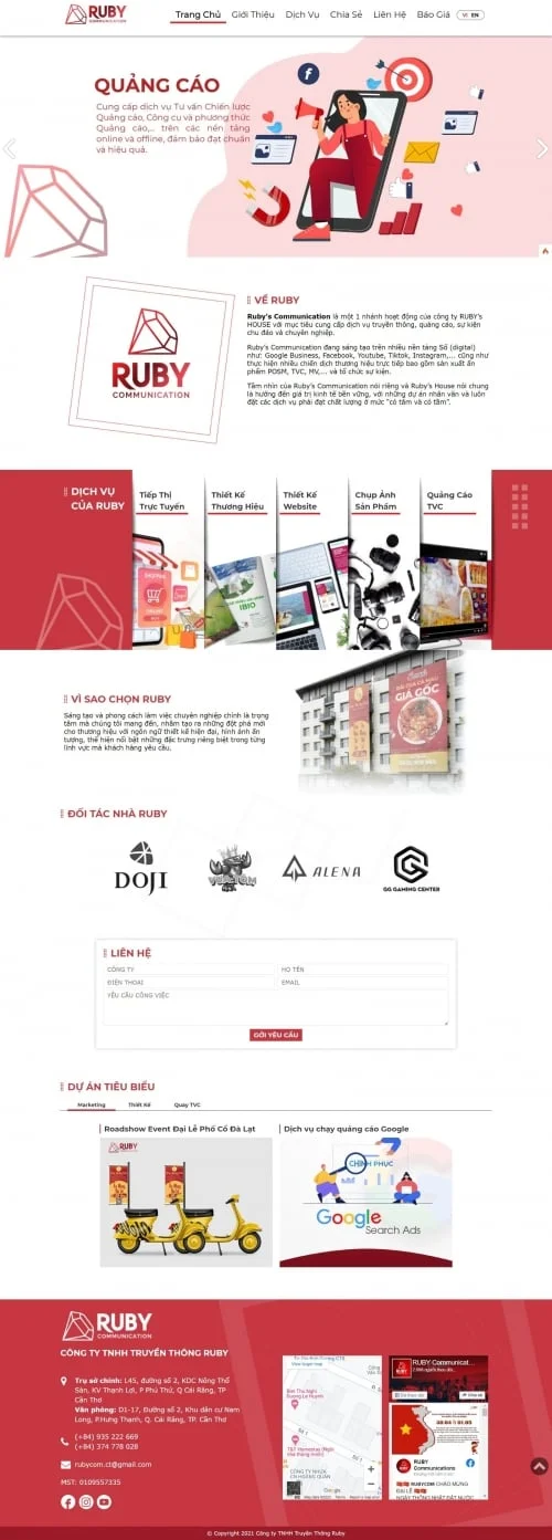 Thiết kế website công ty RUBY - Preview 1