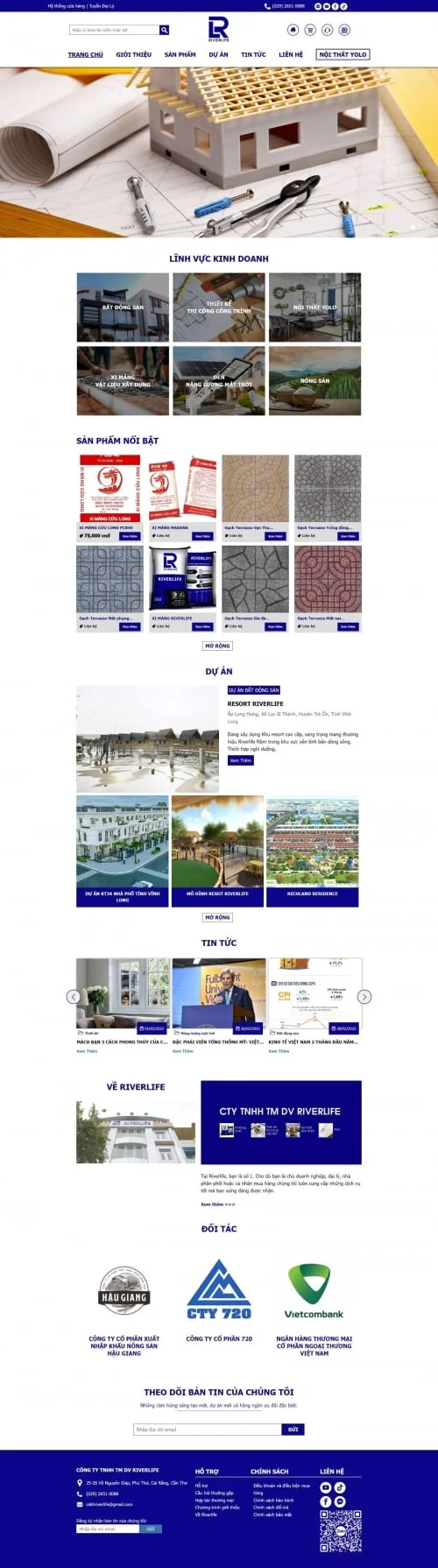 Thiết kế website công ty Riverlife - Preview 1