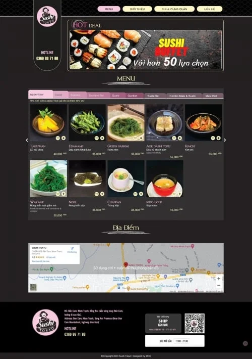 Thiết kế website nhà hàng Sushi Tokyo - Preview 1