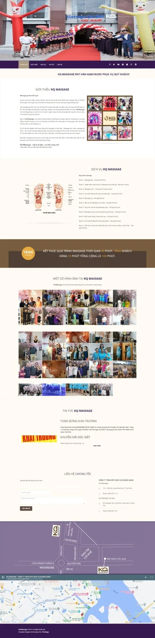 Thiết kế website Dịch vụ massage KQ - Preview 1
