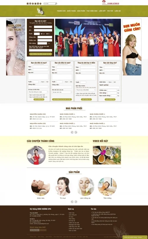 Thiết kế website Spa Đinh Hương - Preview 1