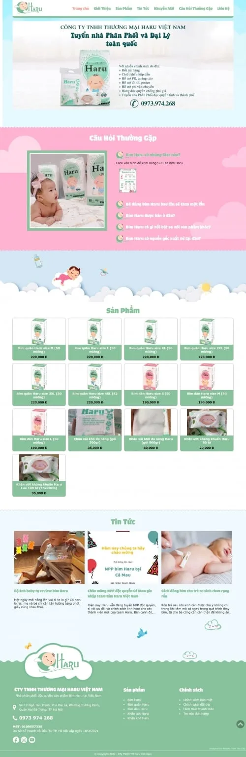 Thiết kế website bán hàng Haru - Preview 1