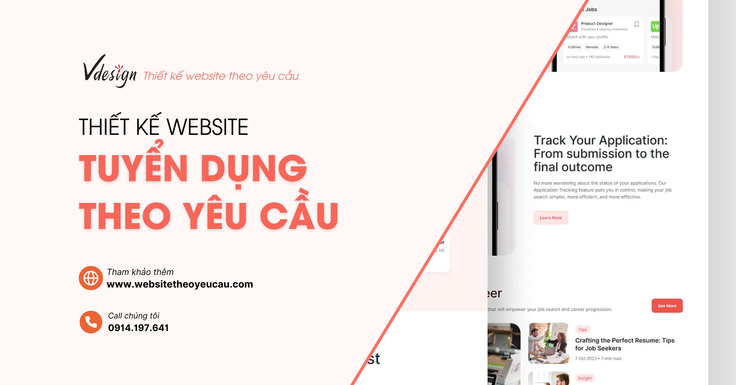 Thiết kế website tuyển dụng theo yêu cầu