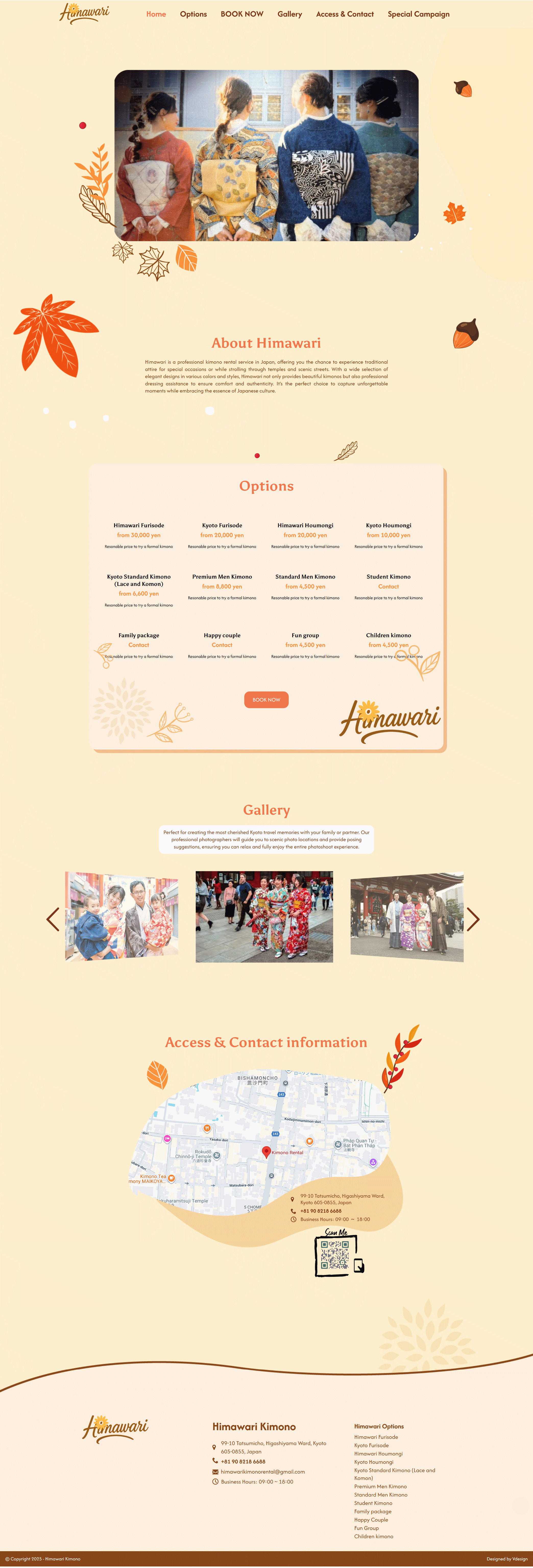 Thiết kế website Himawari Kimono Suki