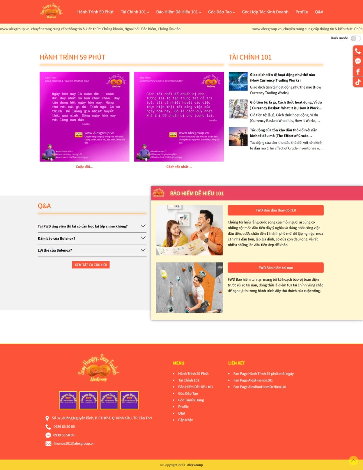 Thiết kế website tin tức AlexGroup