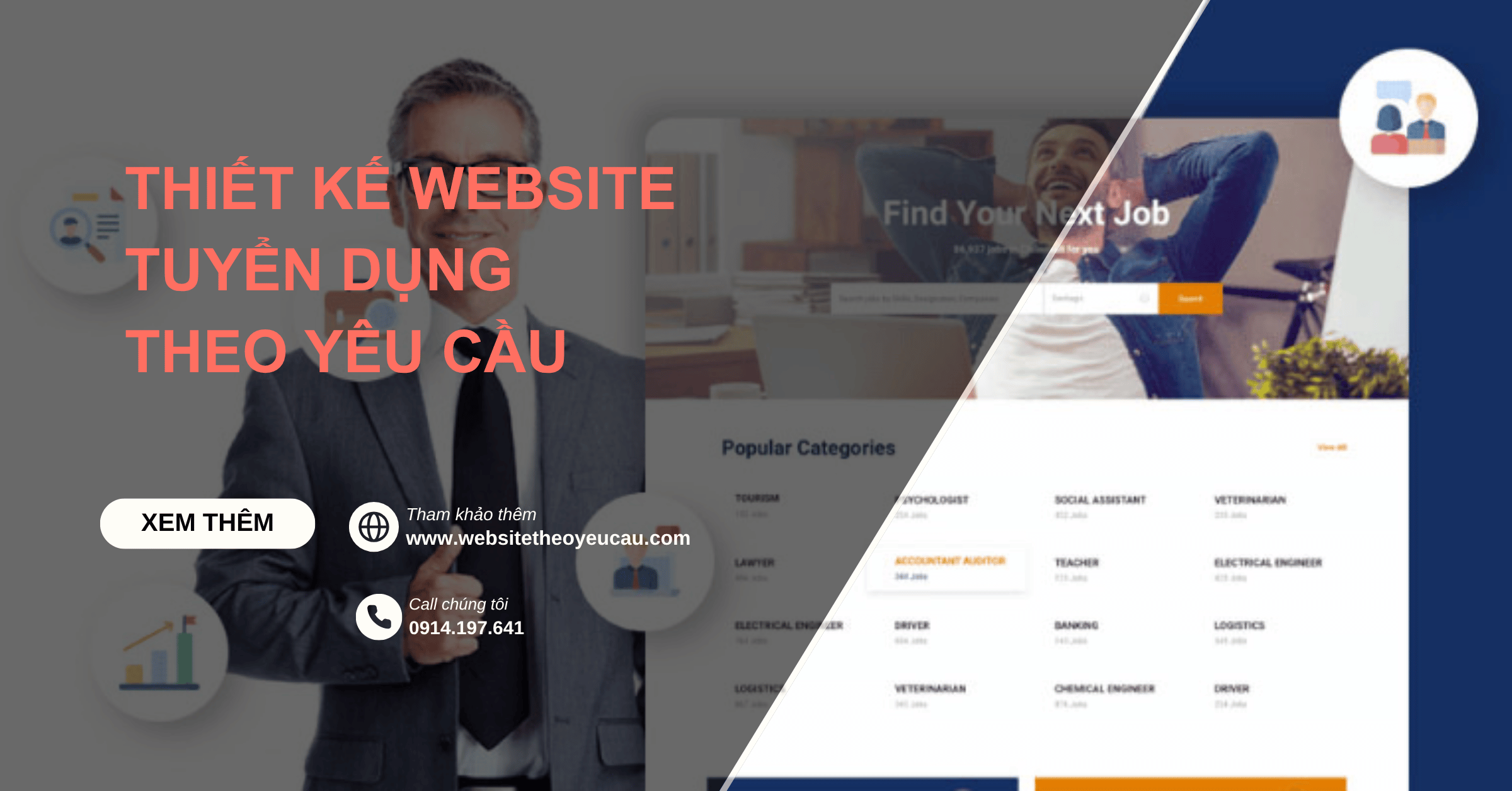 Thiết kế website tuyển dụng theo yêu cầu