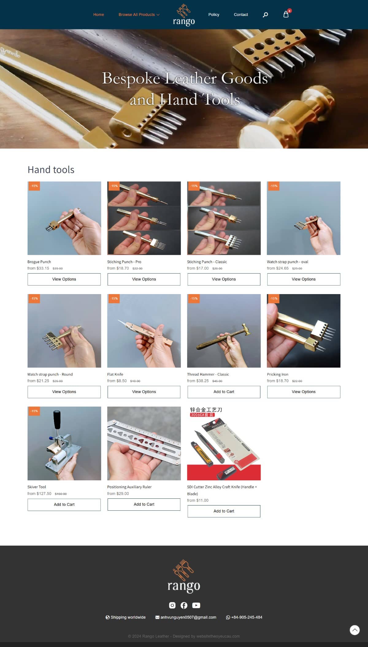 Thiết kế website bán hàng, thanh toán trực tuyến Rangotools