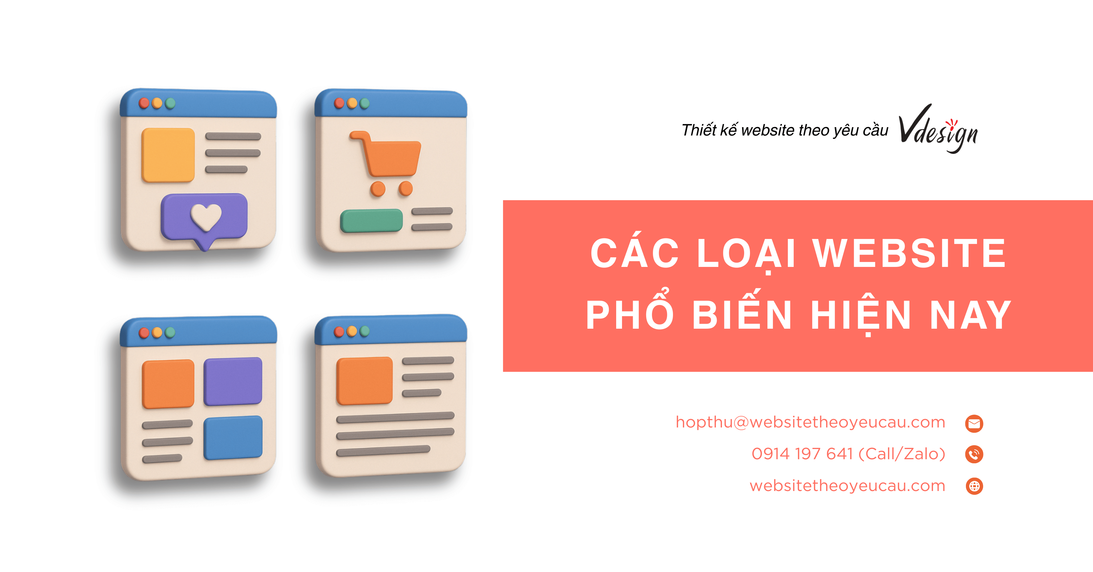 Các loại website phổ biến hiện nay