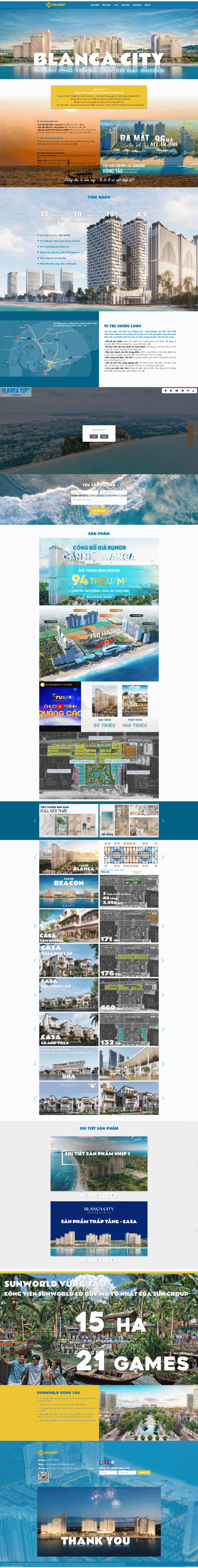 Thiết kế website landing page bất động sản Blanca City