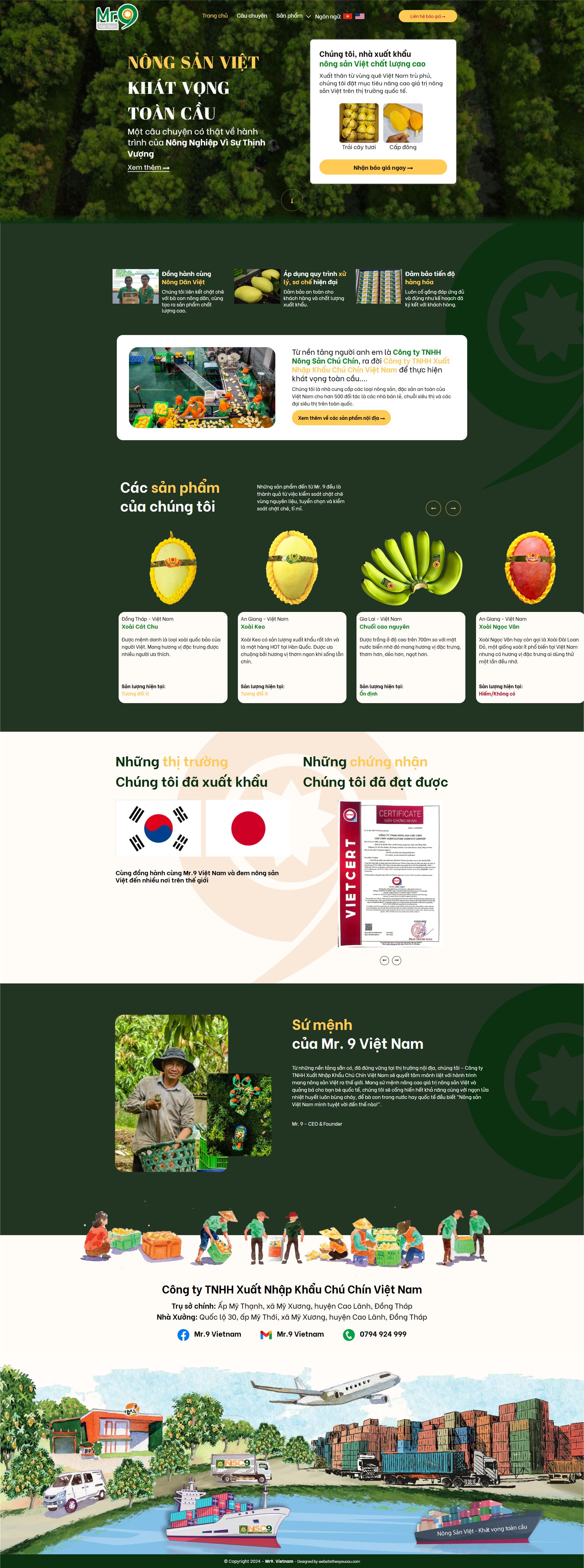 Thiết kế website bán hàng Mr.9 Việt Nam