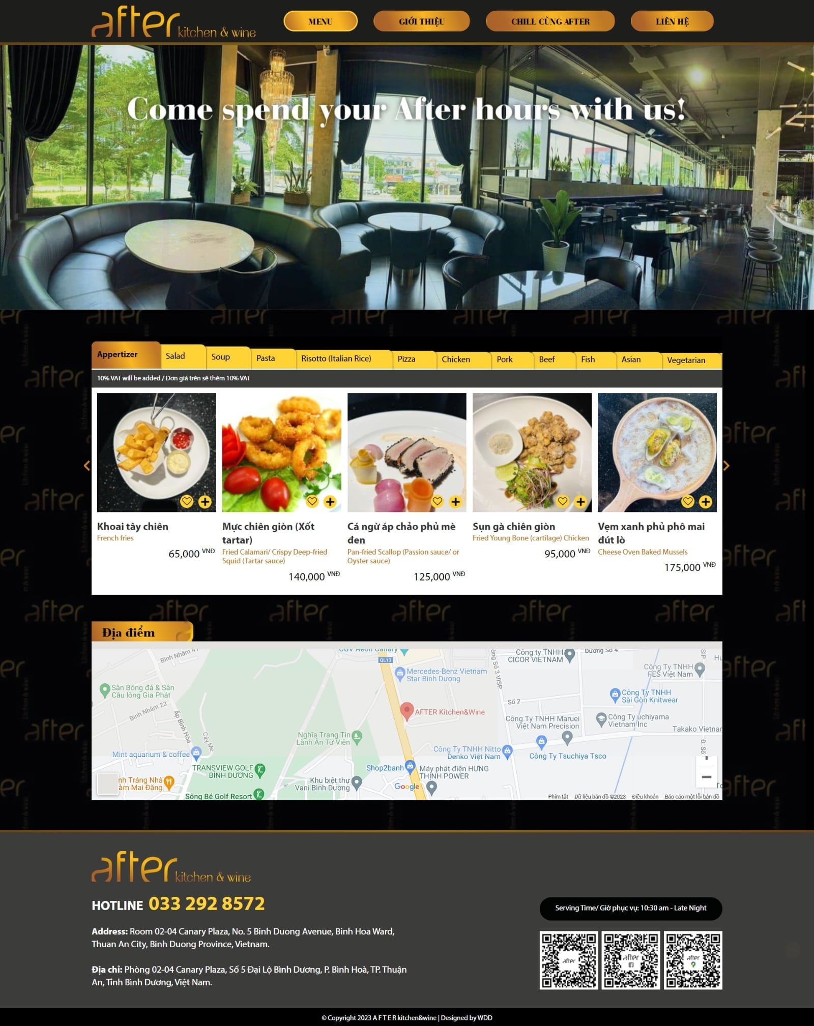 Thiết kế website nhà hàng After