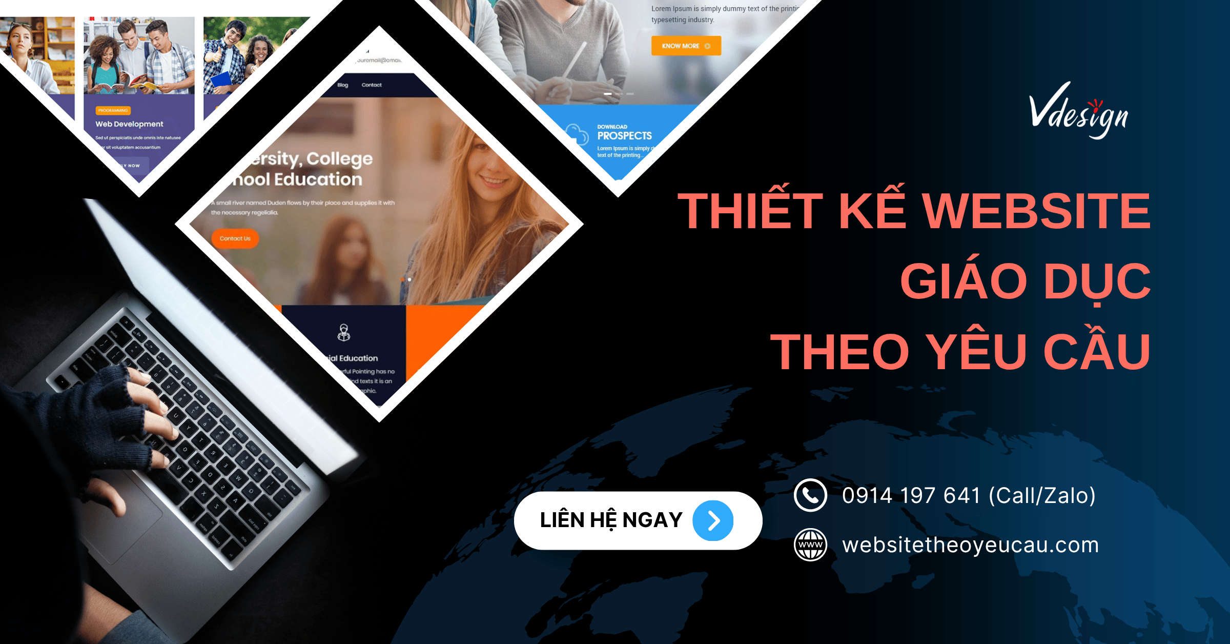 Thiết kế website giáo dục theo yêu cầu