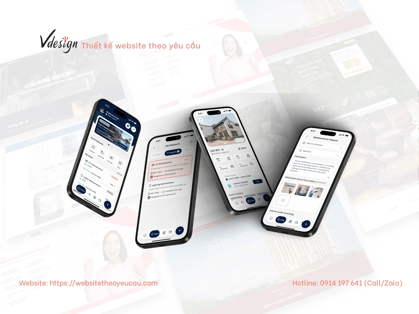 Giao diện website đặt lịch responsive trên điện thoại phù hợp cho spa, salon, phòng khám,.v..v...
