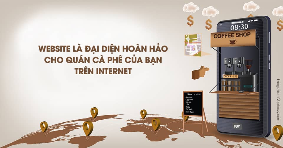 Website là đại diện cho quán cà phê trên Internet