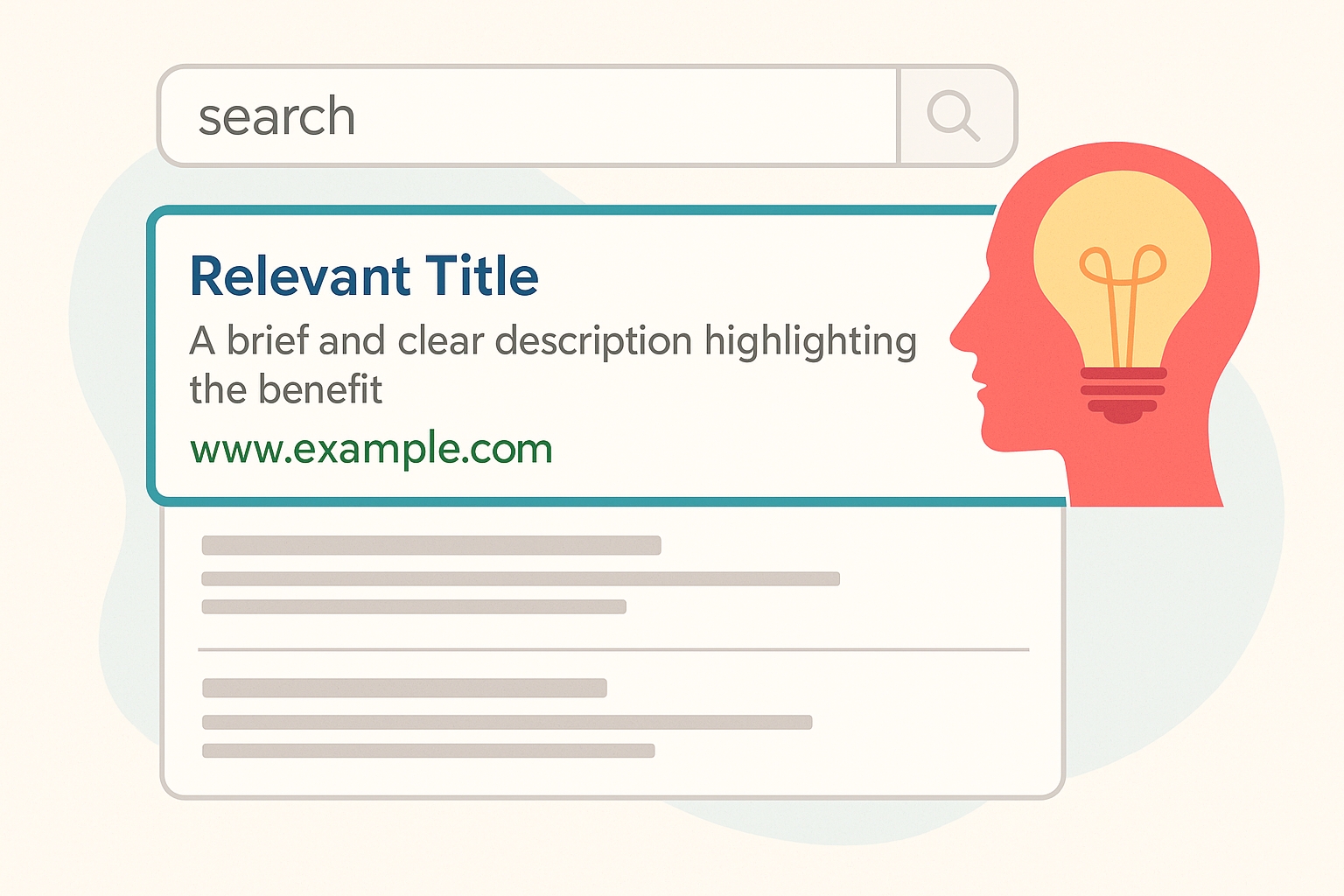 Một kết quả tìm kiếm rõ ràng, súc tích giúp khách hàng ghi nhớ doanh nghiệp ngay từ điểm chạm đầu tiên.