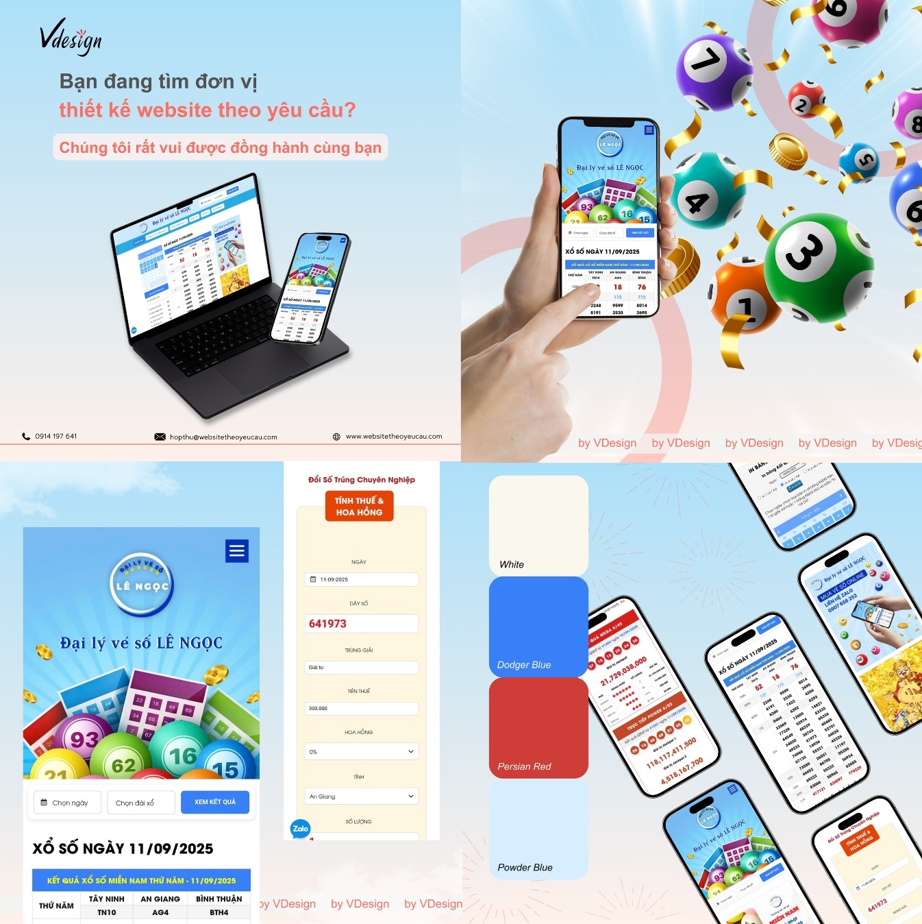 Dự án Website Đại lý Vé số Lê Ngọc by VDesign