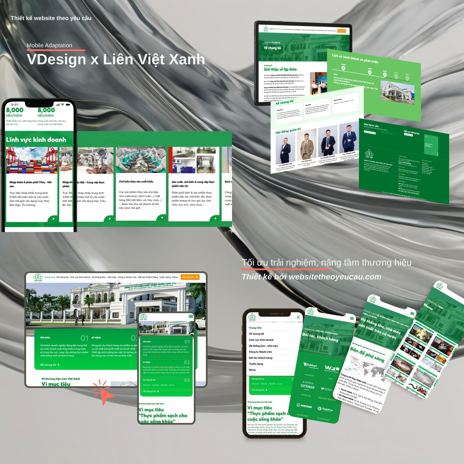 Dự án Thiết kế Website Liên Việt Xanh by VDesign.