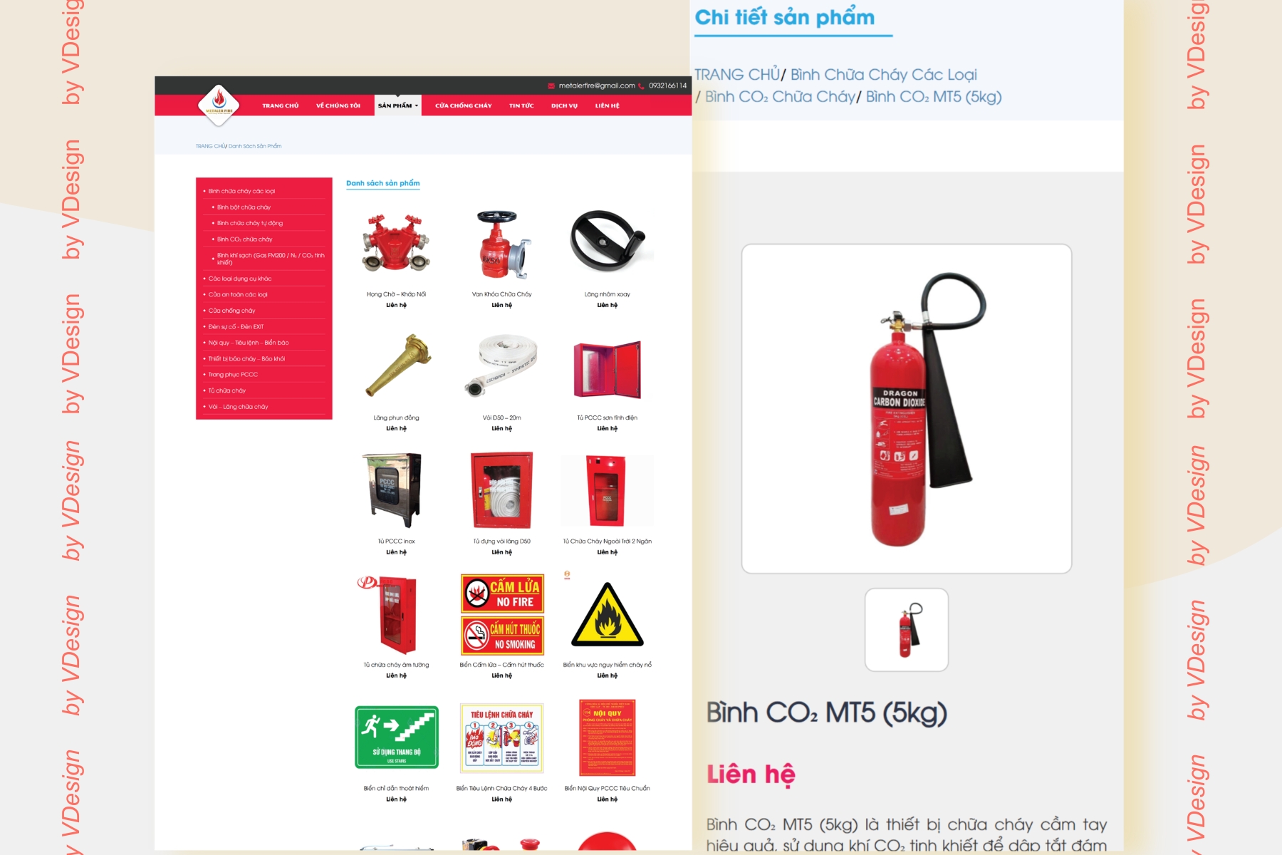 Dự án Thiết kế Website Metaler Fire by VDesign