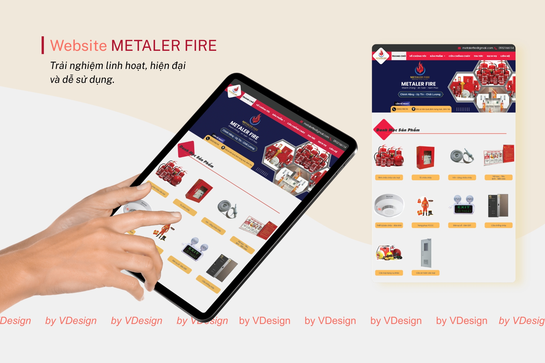 Dự án Thiết kế Website Metaler Fire by VDesign