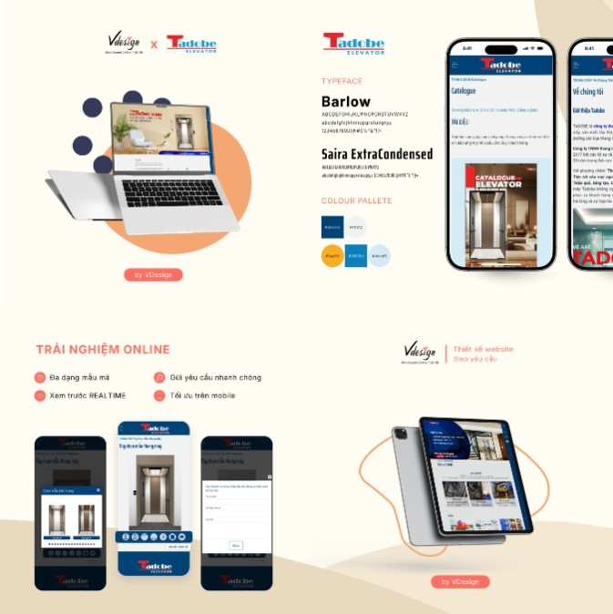 Dự án Thiết kế website Thang Máy Tadobe - by VDesign.