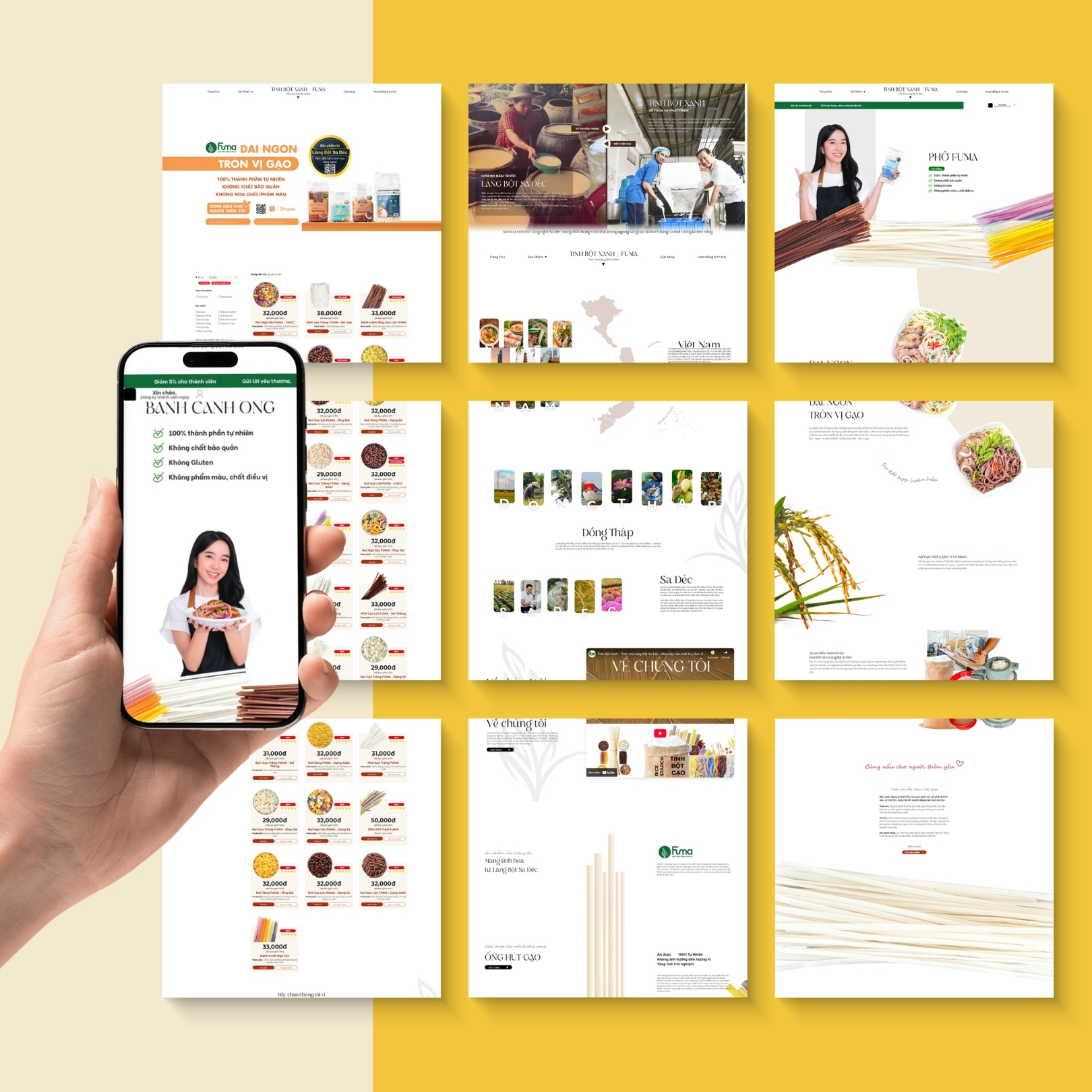 Dự án Thiết kế Website Tinh Bột Xanh by VDesign.