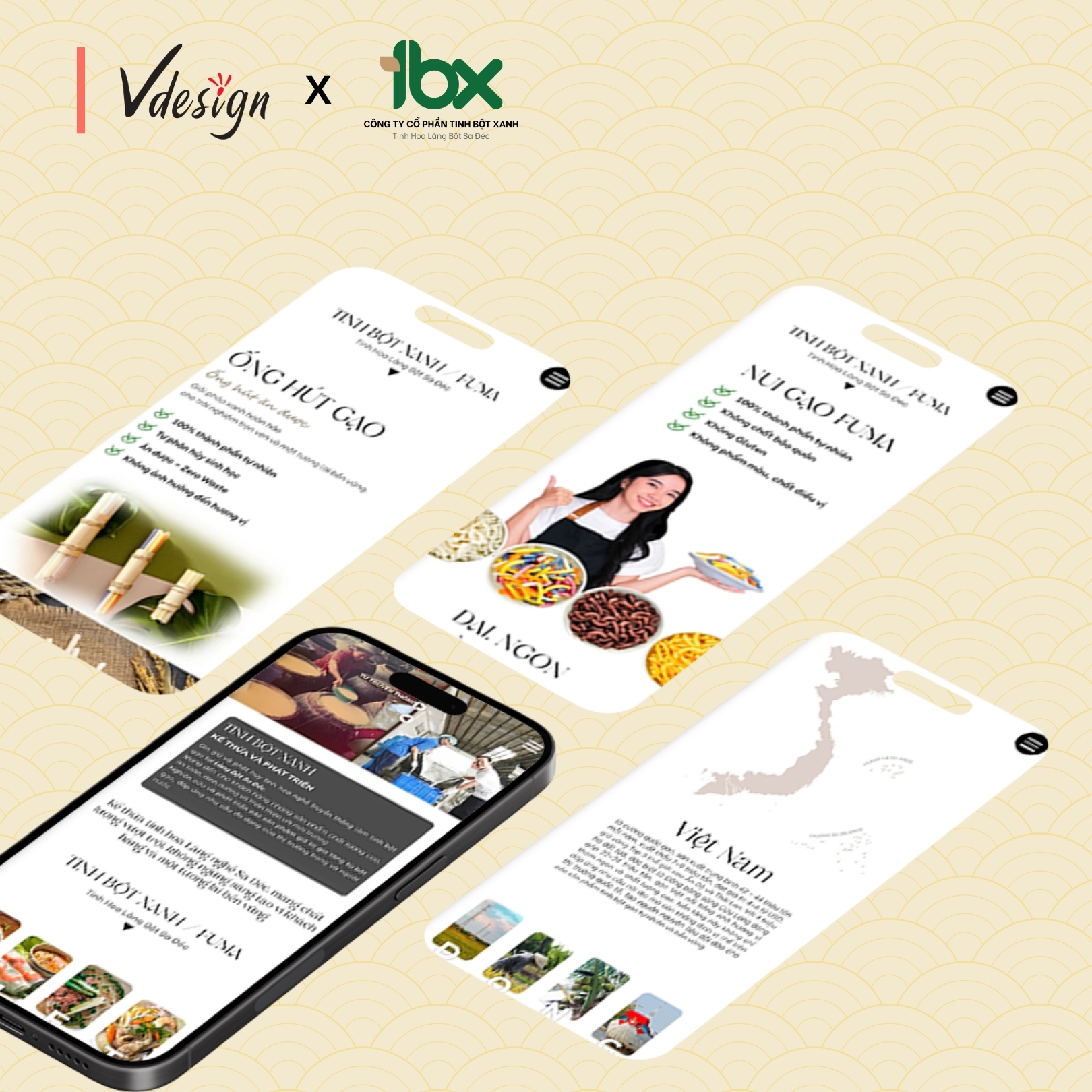 Dự án Thiết kế Website Tinh Bột Xanh by VDesign.