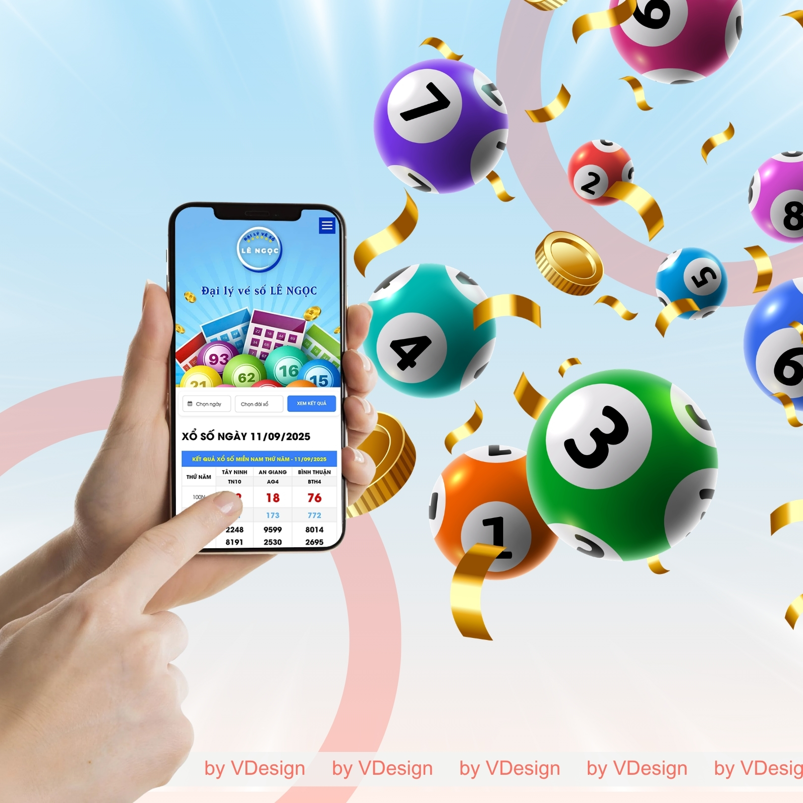Dự án Website Đại lý Vé số Lê Ngọc by VDesign