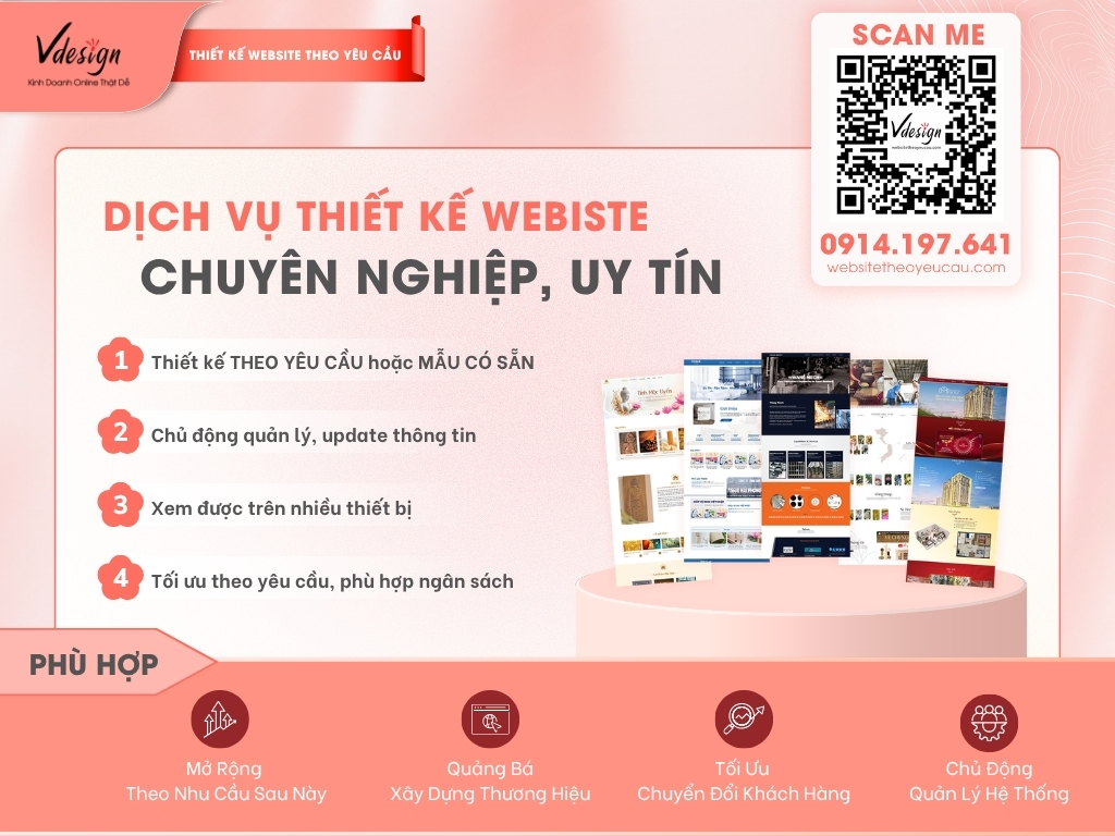 Dịch vụ Thiết kế Website Theo Yêu Cầu tại VDesign.