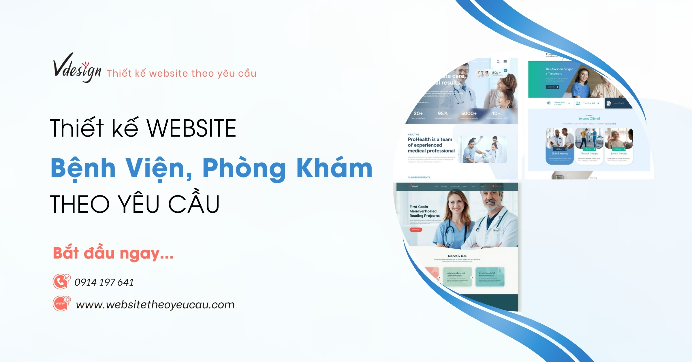 Thiết kế website bệnh viện, phòng khám theo yêu cầu