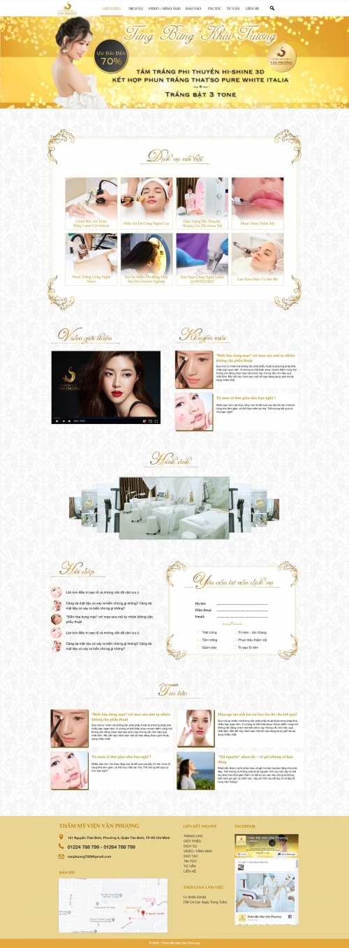 Thiết kế website thẩm mỹ viện Văn Phượng
