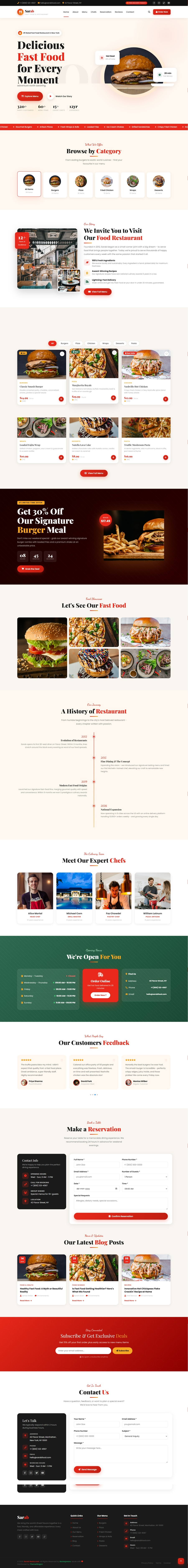 Mẫu Website Ẩm Thực Sarab