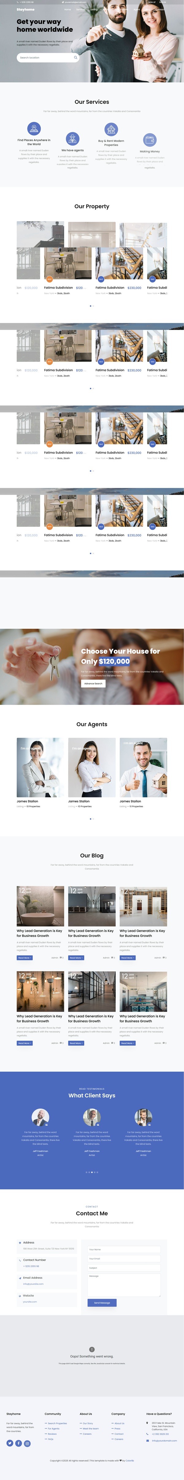 Mẫu Website Doanh Nghiệp Stayhome