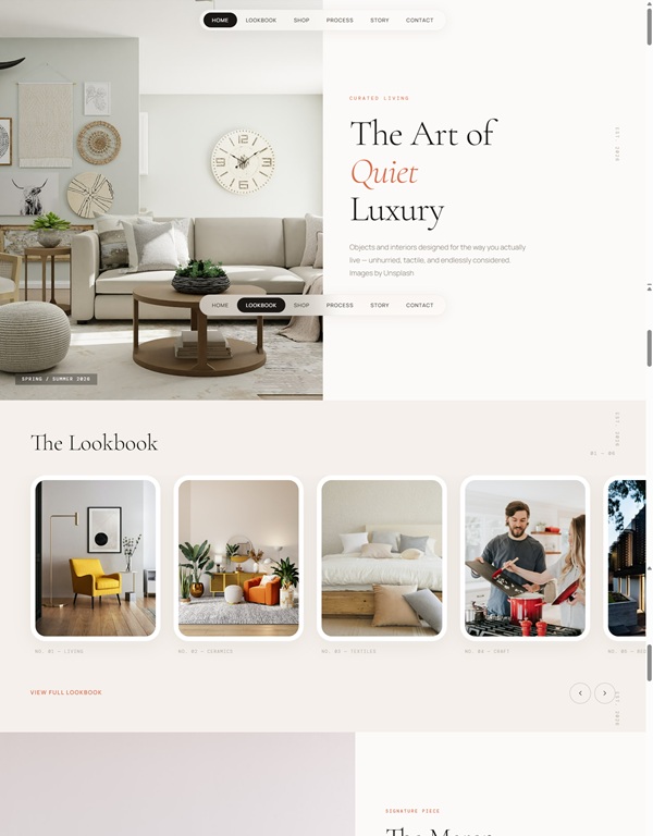 Mẫu Website Decor Ivory Flow
