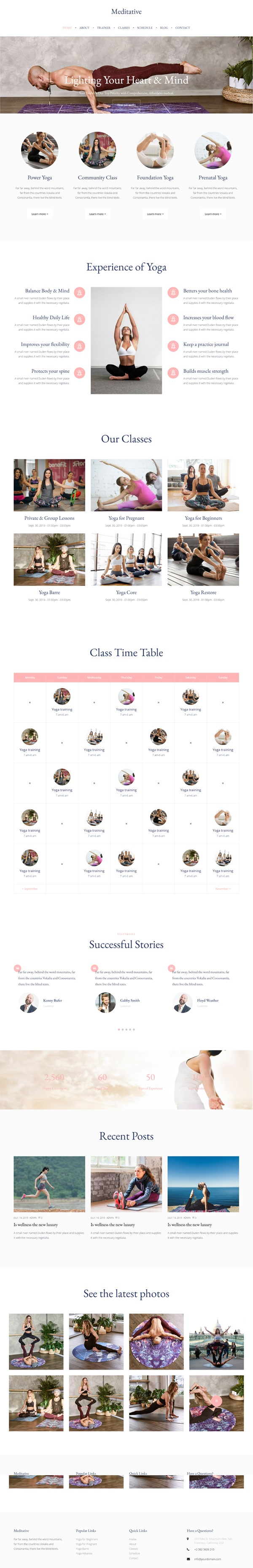 Mẫu Website Thiền Định Meditative