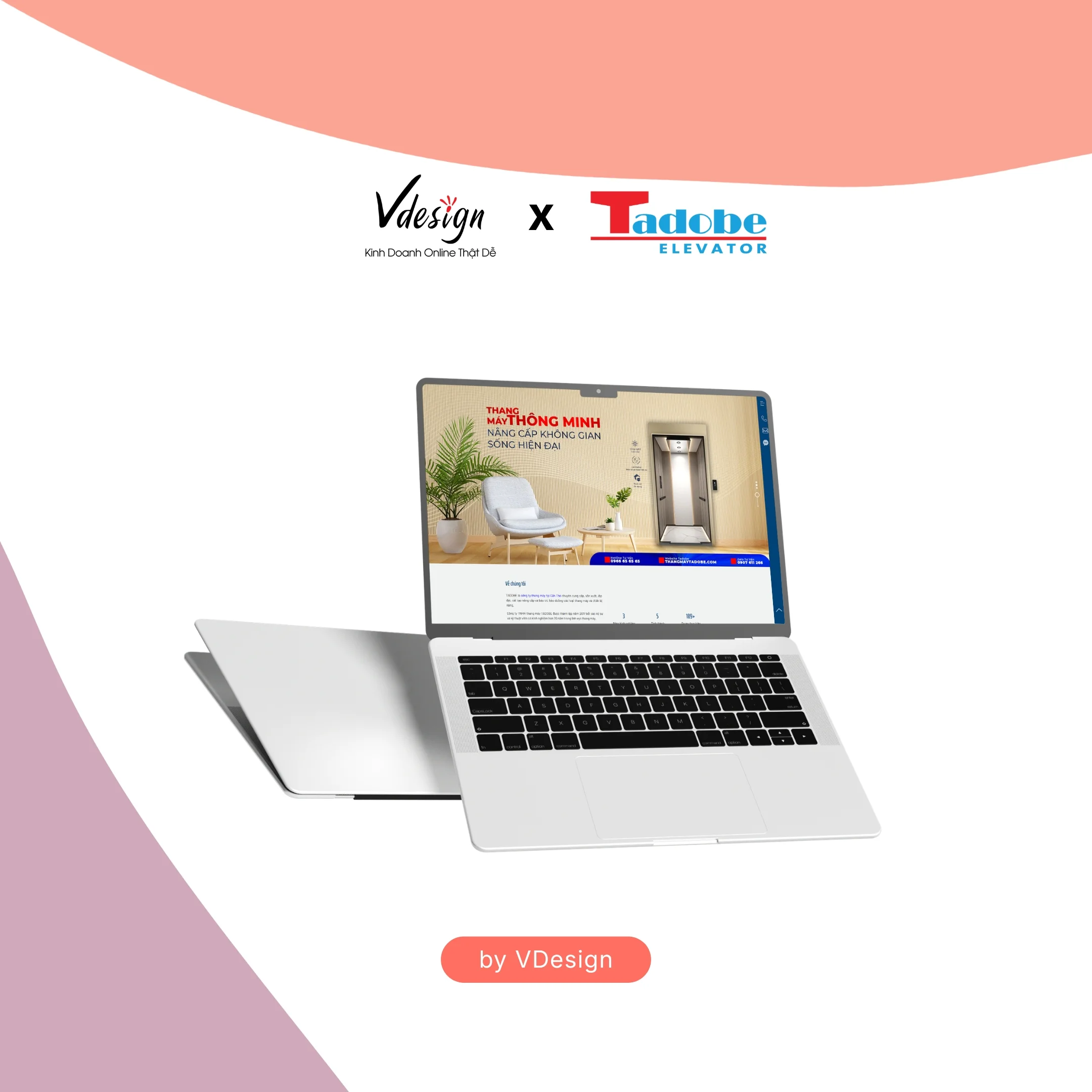 Thiết kế website công ty thang máy Tadobe