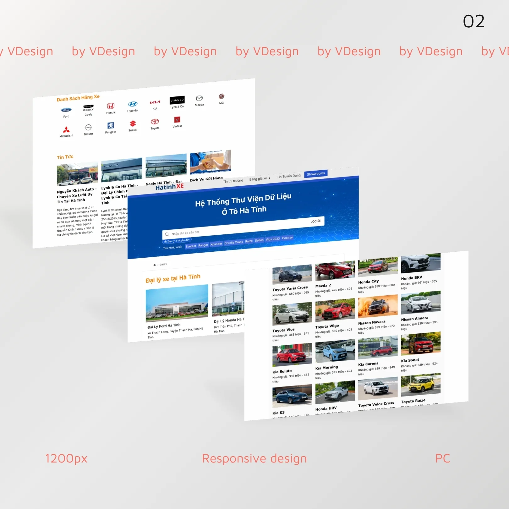 Dự Án Website Hệ Thống Dữ liệu Ô Tô Hà Tĩnh