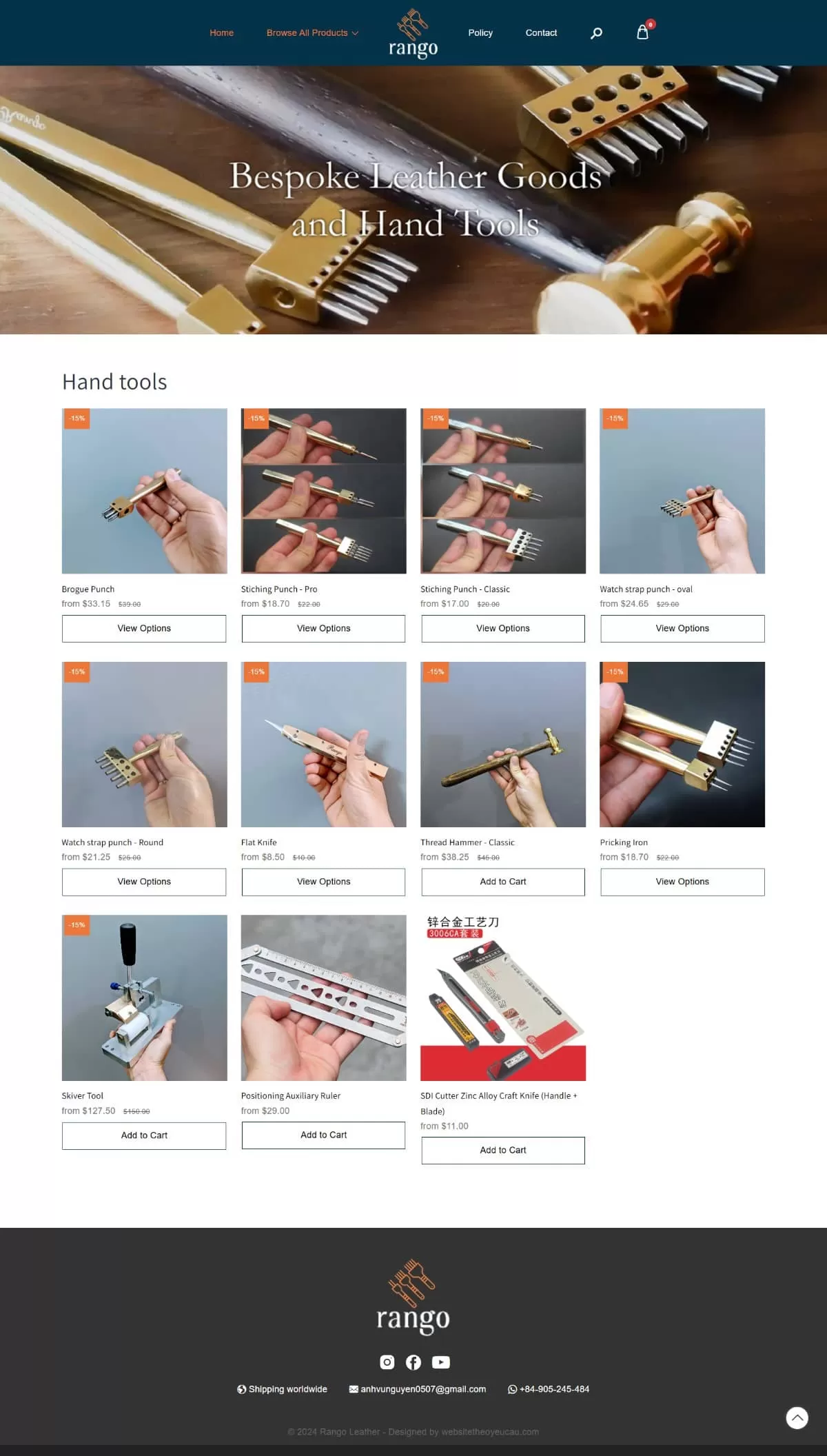 Thiết kế website bán hàng, thanh toán trực tuyến Rangotools